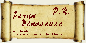 Perun Minašević vizit kartica